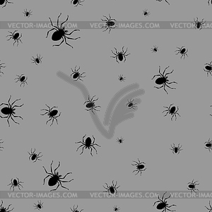 Spider pattern seamless. Poisonous dangerous - vector clipart