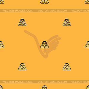 Man is praying pattern seamless. Sorrow and - vector image