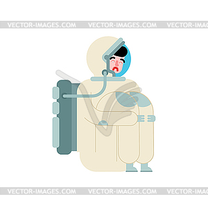 Sad lonely astronaut . concept of universal - vector clipart / vector image