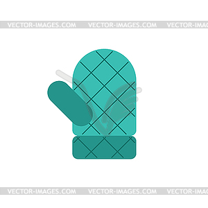 Hot glove . Kitchen utensil - vector clipart