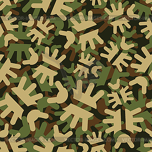 Бесшовный армейский узор \ - векторное изображение клипарта