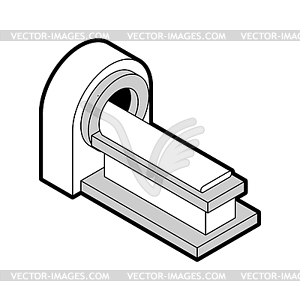 Магнитно-резонансная томография. Аппарат МРТ - изображение в формате EPS