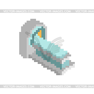 Magnetic Resonance Imaging pixel art. 8 bit MRI - vector clipart