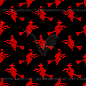 Witch pattern seamless. hag background. hex texture - vector clip art