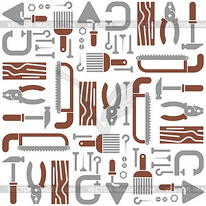 Tools set pattern seamless. Tool background. saw an - vector clipart