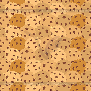 Cookie pattern seamless. Cookies background. Baby - vector clip art