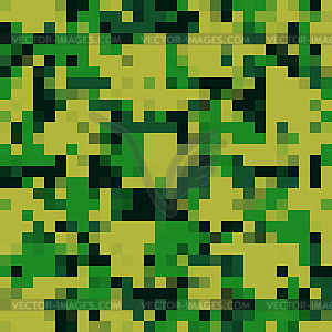Pixel art Military pattern seamless. 8 bit Army - vector clipart