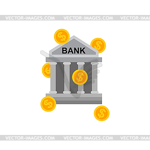 Bank finance icon. Sign for banking application - vector clipart