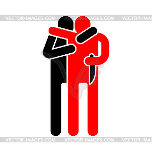 Traitor sign icon. Betrayal symbol. Concept of - vector image