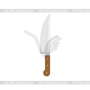 Kitchen knife , kitchen utensils sign. Dishes ill - vector image