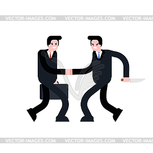 Traitor. Betrayal symbol. Concept of betrayal is - vector clipart