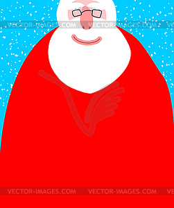 Santa beard postcard. Background poster for - vector clip art