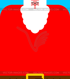 Santa beard postcard. Background poster for - vector clipart