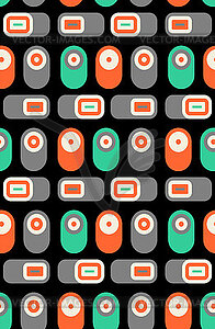 Sushi and rolls pattern seamless. food of - vector clip art