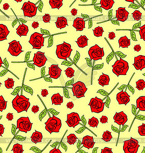 Rose pattern seamless. Roses background. flower - vector image