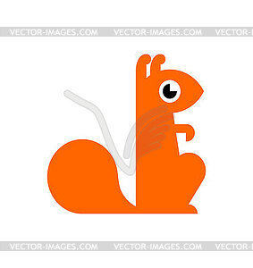 Squirrel sign . bun tree-dwelling rodent with - vector clipart