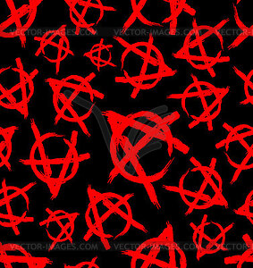 Anarchy sign pattern seamless. Punk symbol - vector clipart