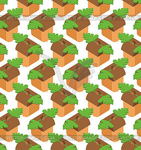 Acorn pattern seamless. Fruit of oak tree - vector image