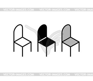 Chair sign icon set. Office chair symbol - vector clipart