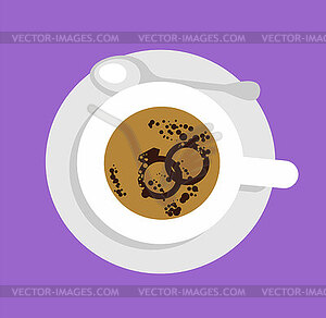 Fortune telling with coffee rings is symbol of - vector image