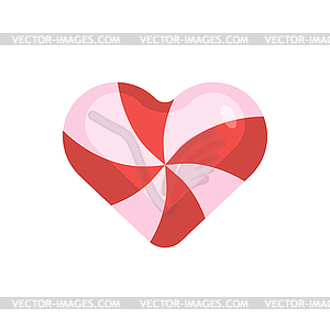 Candy love . Lollipop heart - color vector clipart