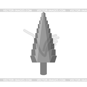 Conical drill bit for wood  - vector clipart