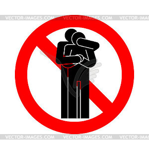 Stop Capturing victim. Ban Violence sign. Triangula - vector clipart