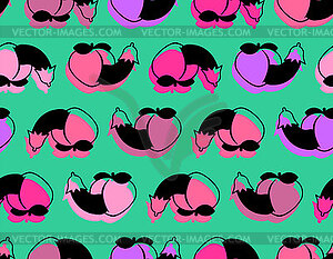 Eggplant and peach are symbols of sex pattern - vector image