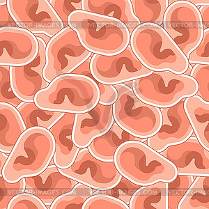 Human Ear pattern seamless. Ears background - vector image