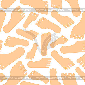 Feet pattern seamless. legs background. footprints - color vector clipart