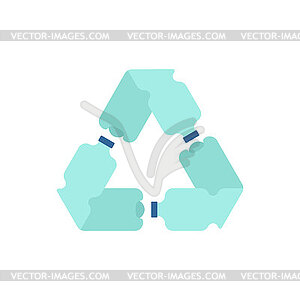 Plastic bottle recycling sign. symbol - vector image