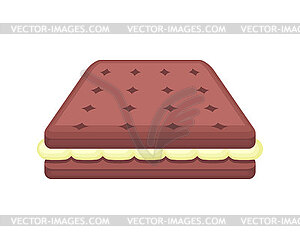 Cookies with filling . Chocolate cookies with cream - vector image