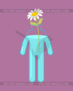 Body is vase for flowers - vector clip art