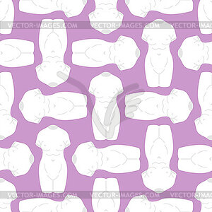 Statue of female torso pattern seamless. Sculpture - vector clipart