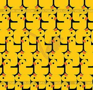 Rubber duck pattern seamless. toy Baby fabric - vector image