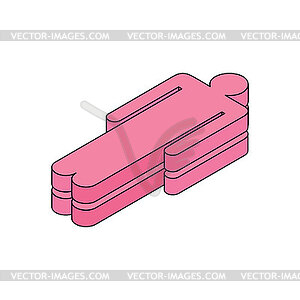 Homosexual couple asttractive figures symbol. lgbt - vector image