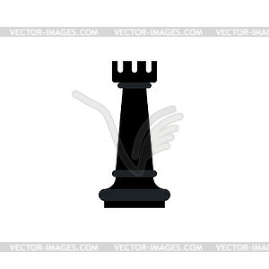 Chess rook piece . Symbol sign of chess game - stock vector clipart