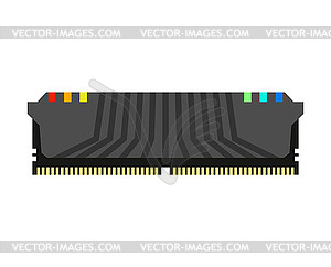 RAM memory card. Random access memory . Computer - vector clip art