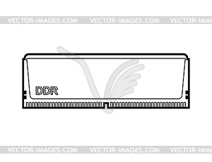 RAM memory card. Random access memory . Computer - vector clipart