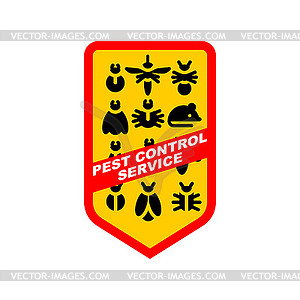 Pest Control Service sign logo. Trapping rodents an - royalty-free vector clipart