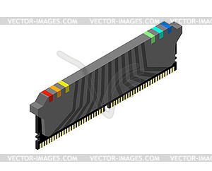 Random access memory . RAM memory card. Computer - vector image