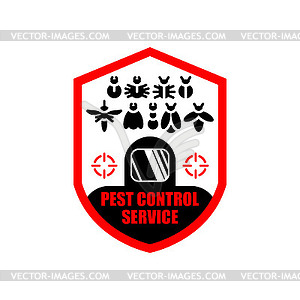 Pest Control Service sign logo. Trapping rodents an - vector clipart