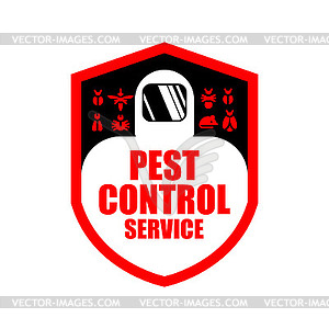 Pest Control Service sign logo. Trapping rodents an - vector clipart