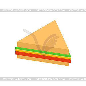 Sandwich isometric . Fast food - vector image