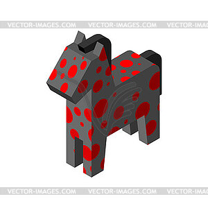 Wooden horse toy  - vector image