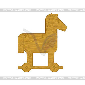 Trojan horse - Wooden horse - vector image