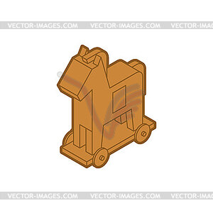 Trojan horse - Wooden horse - vector image