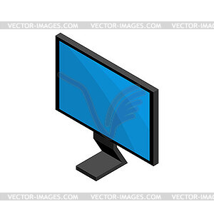 Computer monitor . desktop PC monitor screen - vector image