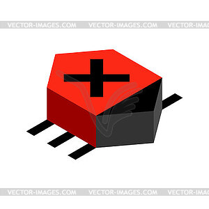 Computer virus bug . Spyware for your pc - vector clipart