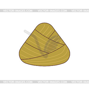 Zongzi is Chinese dish of rice with fillings wrappe - vector clipart